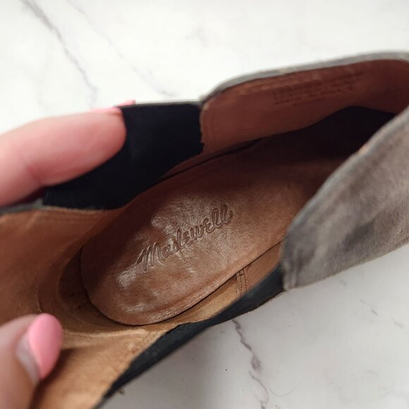 Madewell Nico Boots Grey Suede Ankle Booties Western Women's 9.5 - Picture 9 of 10